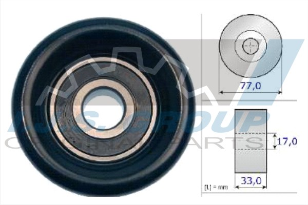 Deflection/Guide Pulley, V-ribbed belt (93-1382)