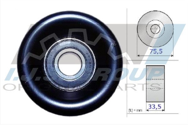 Tensioner Pulley, V-ribbed belt (93-1489)