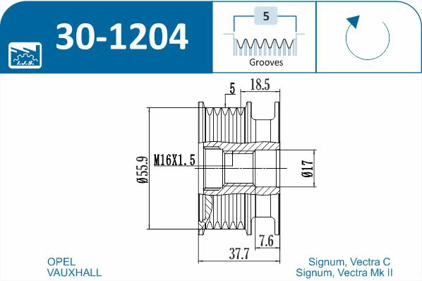 Alternator Freewheel Clutch