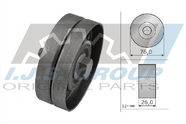 Deflection/Guide Pulley, V-ribbed belt (93-1198)