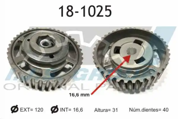 Deflection/Guide Pulley, timing belt (18-1025)
