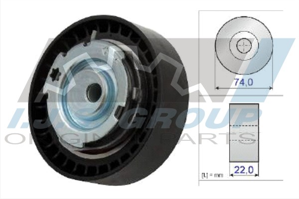 Tensioner Pulley, timing belt (93-1117)