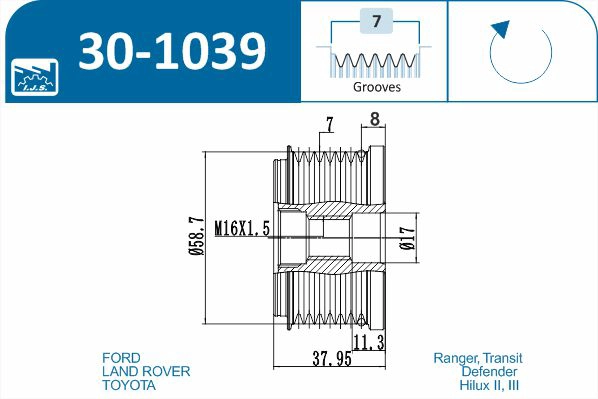 Alternator Freewheel Clutch