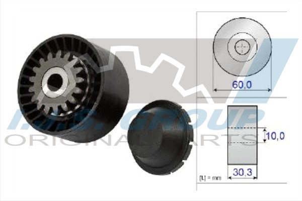 Tensioner Pulley, V-ribbed belt (93-1060)
