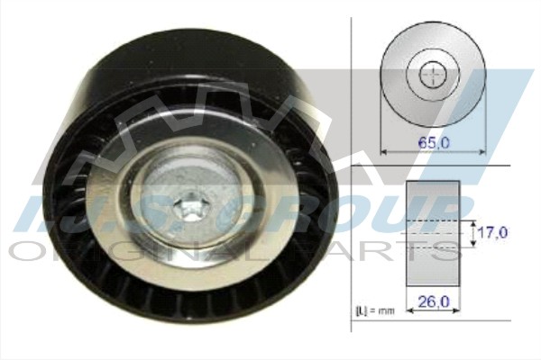 Deflection/Guide Pulley, V-ribbed belt (93-1490)