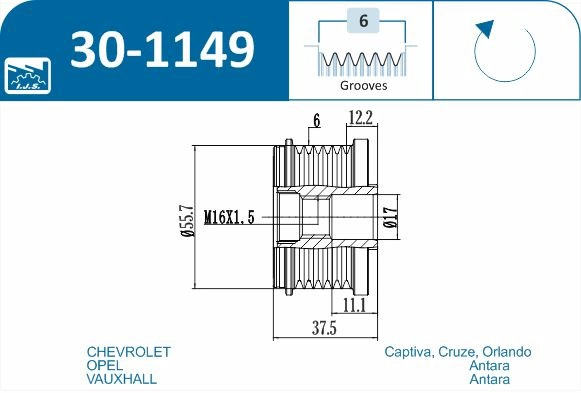Alternator Freewheel Clutch