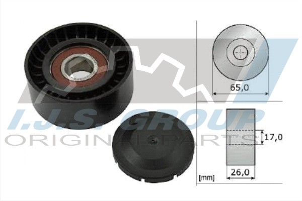 Deflection/Guide Pulley, V-ribbed belt (93-1275)