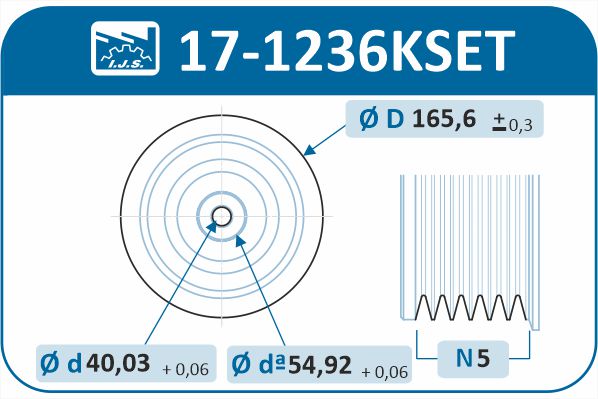 Belt Pulley Set, crankshaft (17-1236KSET)