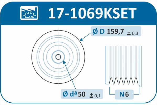Belt Pulley Set, crankshaft (17-1069KSET)