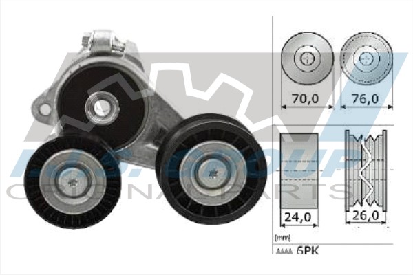 Tensioner Lever, V-ribbed belt (93-1334)