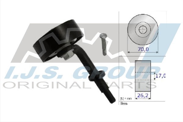 Tensioner Pulley, V-ribbed belt (93-1281)