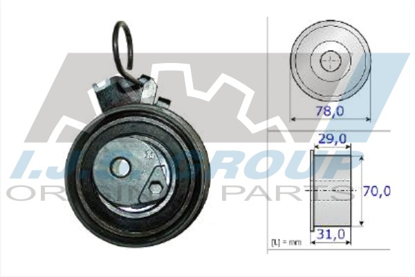 Tensioner Pulley, timing belt (93-1731)