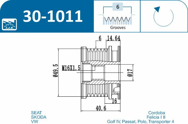 Alternator Freewheel Clutch