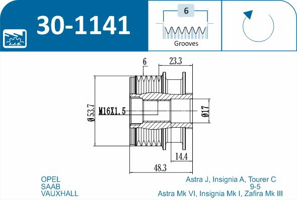 Alternator Freewheel Clutch