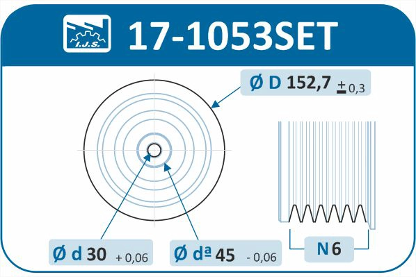 Belt Pulley Set, crankshaft (17-1053SET)