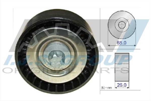 Deflection/Guide Pulley, V-ribbed belt (93-1401)