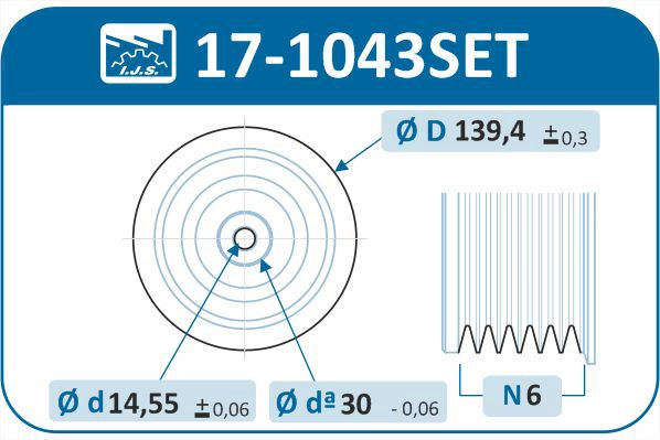 Belt Pulley Set, crankshaft (17-1043SET)