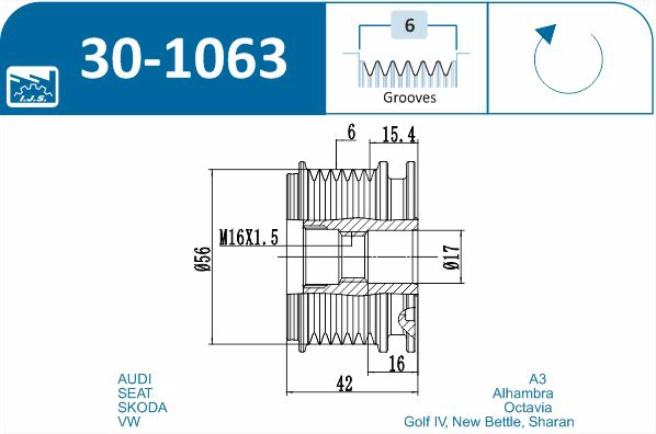 Alternator Freewheel Clutch