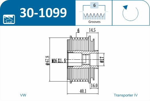 Alternator Freewheel Clutch