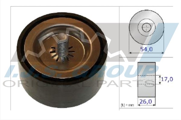 Deflection/Guide Pulley, V-ribbed belt (93-1402)