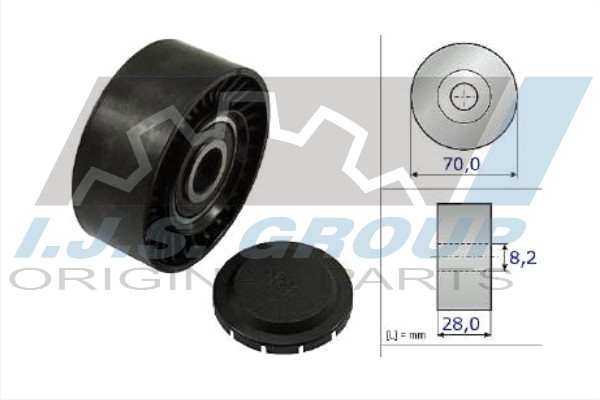 Deflection/Guide Pulley, V-ribbed belt (93-1272)