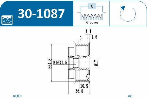 Alternator Freewheel Clutch