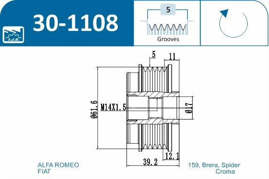 Alternator Freewheel Clutch