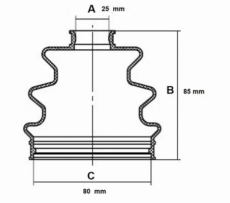 Bellow Kit, drive shaft (59MI000)
