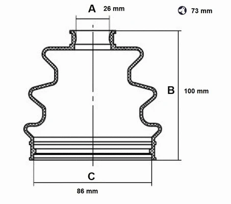 Bellow Kit, drive shaft (59NI000)