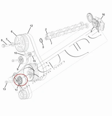 Tensioner, timing belt (13TA007)