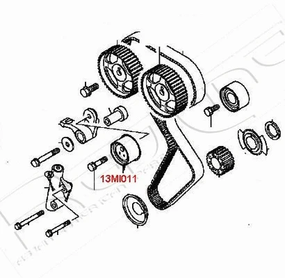 Tensioner, timing belt (13MI011)