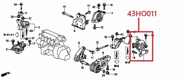 Mounting, engine
