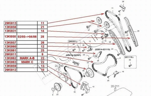 Tensioner, timing chain