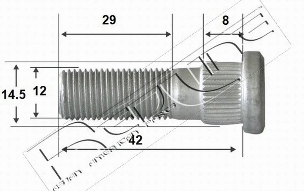 Bolt, axle strut (73MI004)