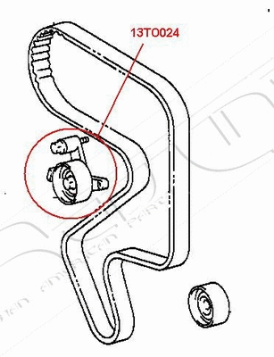 Tensioner, timing belt