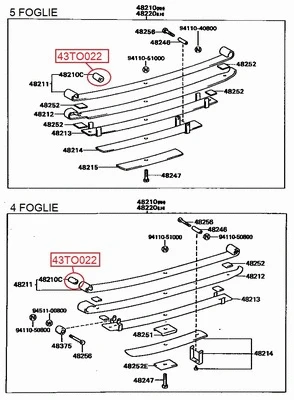 Bushing, leaf spring (43TO022)