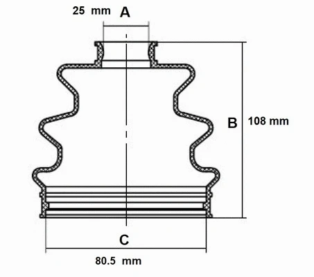 Bellow Kit, drive shaft (59KI008)