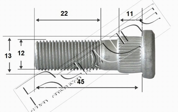 Bolt, axle strut (73HY007)