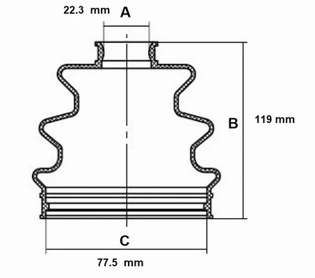 Bellow Kit, drive shaft (59CV007)