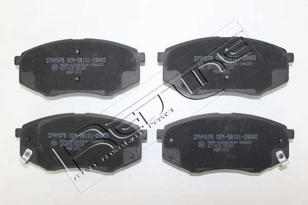 Brake Pad Set, disc brake (27HY076)