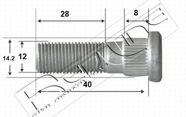 Bolt, axle strut (73NI001)