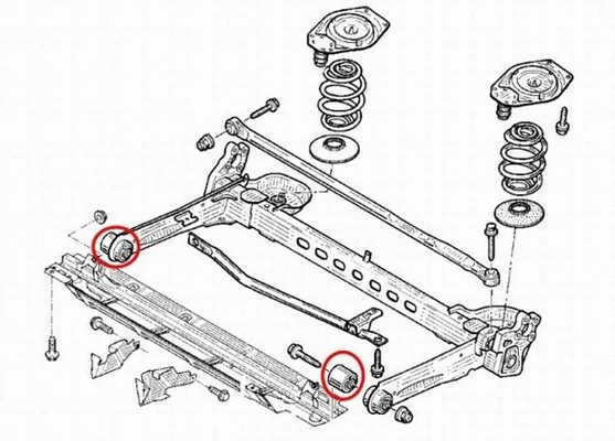 Mounting, control/trailing arm