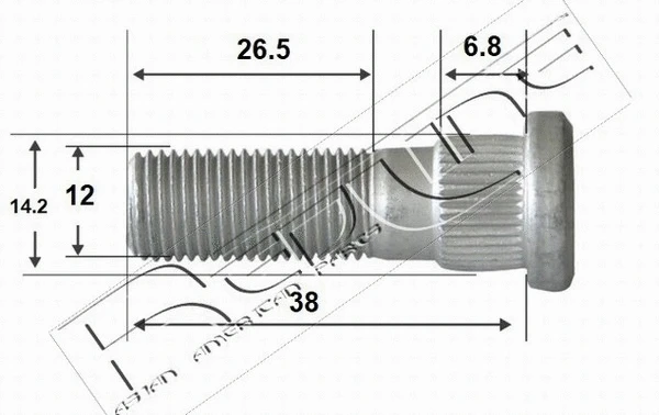 Bolt, axle strut (73TO003)