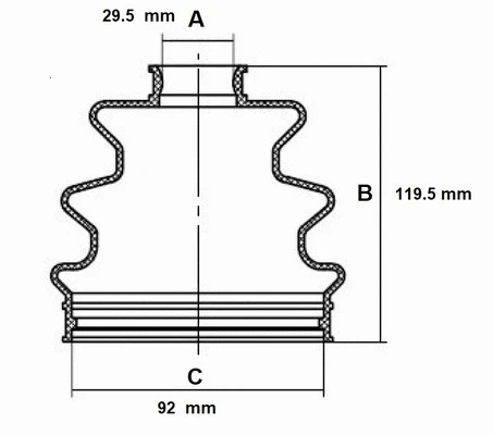 Bellow Kit, drive shaft (59TO018)