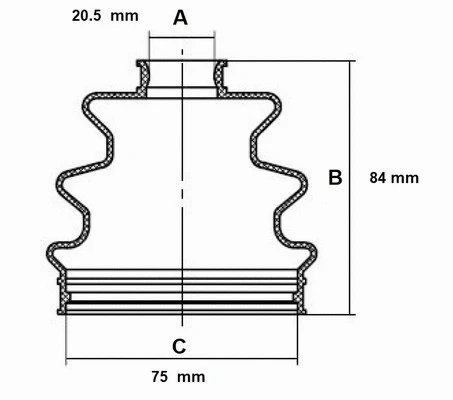 Bellow Kit, drive shaft (59DA001)