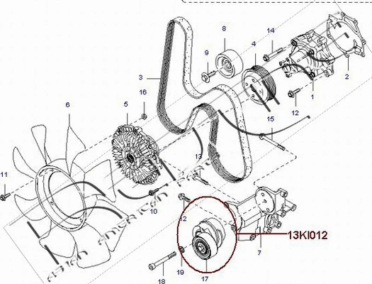 Belt Tensioner, V-ribbed belt