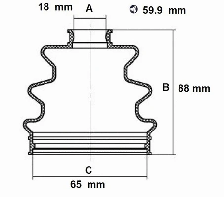 Bellow Kit, drive shaft (59DW002)