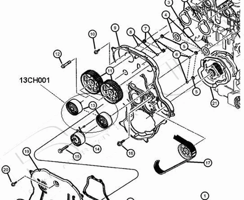 Tensioner, timing belt