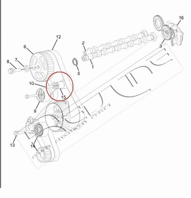 Tensioner, timing belt (13TA008)