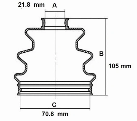 Bellow Kit, drive shaft (59CV008)